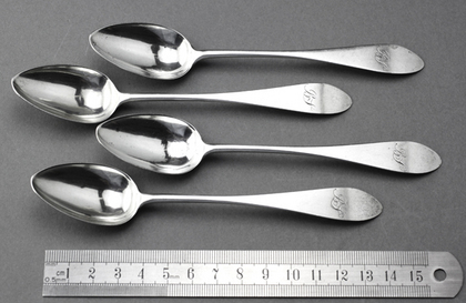 Scottish Provincial Silver Teaspoons (Set of 4) - James Douglas, Dundee